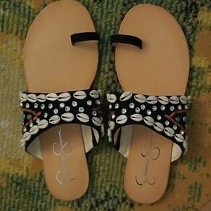 Abira JS Toe Thong Flat Sandals size 9.5